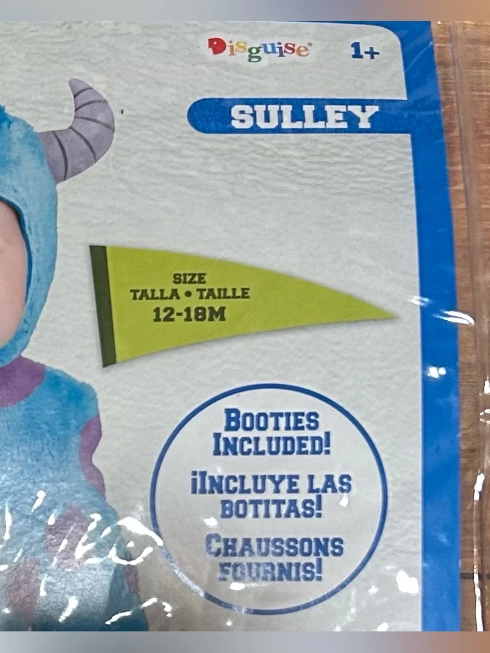 NEW Infant Baby Disney Pixar Monsters Inc University Sulley Costume SIZE 12-18M